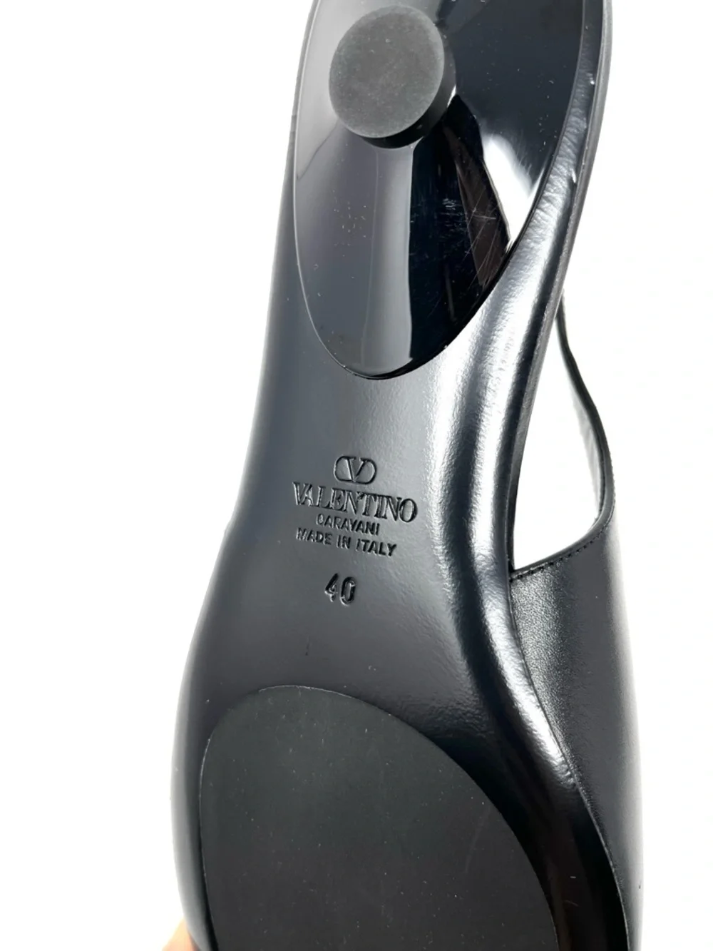 NEW NWT Valentino Garavani Black VLogo Slingback Ballerina Pointed Toe Flats 40 - Picture 8 of 11